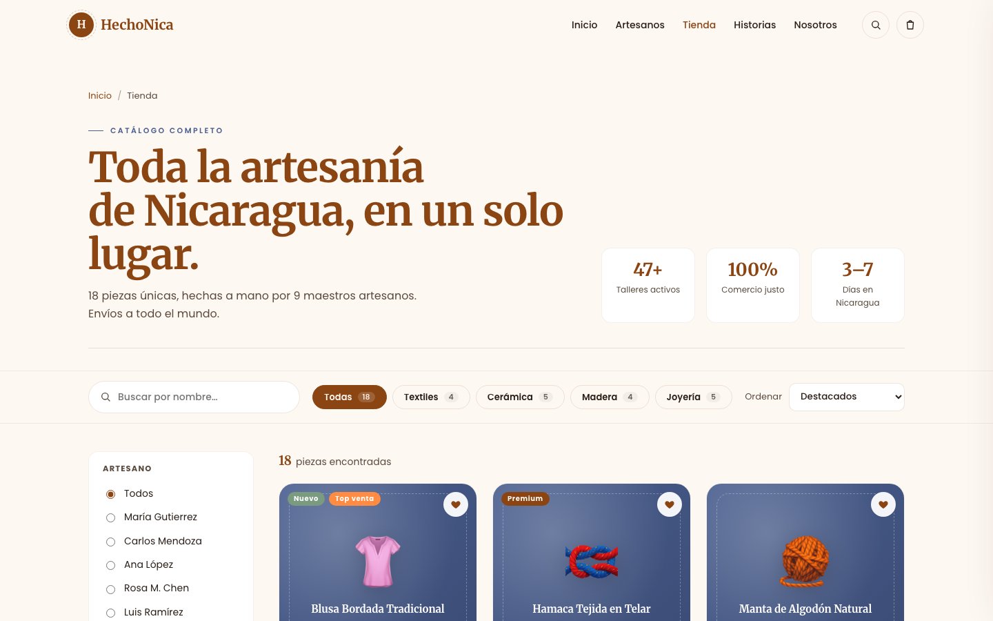 Preview de HechoNica Shop
